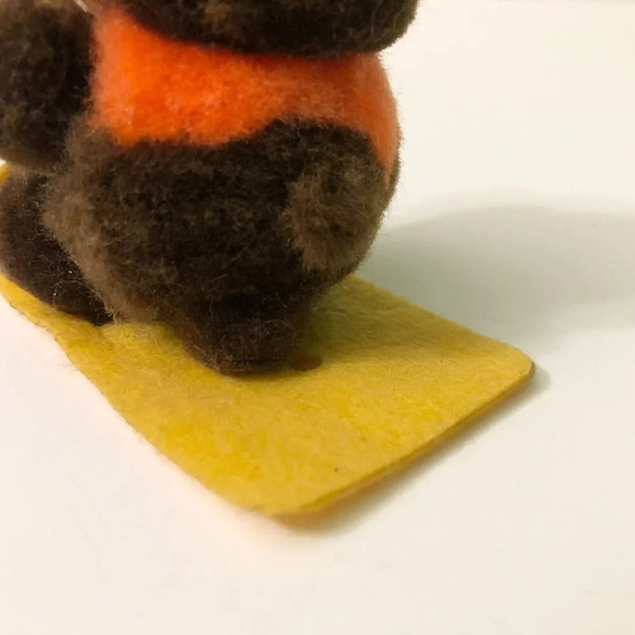 Vintage A&W Root Beer Advertising Bear On Sled Christmas Tree  Ornament Flaws - Picture 13 of 16